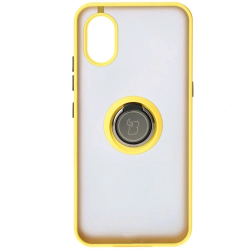 Kup Bizon Case Hybrid Ring Samsung Galaxy Xcover7 fumuriu cu un cadru galben - BIZ5627 - {ean13} - Sklep Home Screen