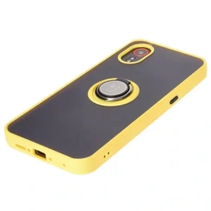 Kup Etui z uchwytem na palec Bizon Case Hybrid Ring do Samsung Galaxy Xcover7 przydymione z żółtą ramką - BIZ5627 - {ean13} - Sklep Home Screen