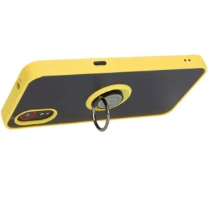 Kup Etui z uchwytem na palec Bizon Case Hybrid Ring do Samsung Galaxy Xcover7 przydymione z żółtą ramką - BIZ5627 - {ean13} - Sklep Home Screen