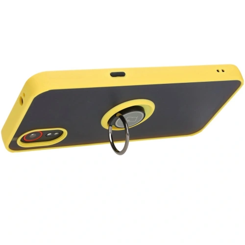 Buy Bizon Case Hybrid Ring Samsung Galaxy Xcover7 smoky with a yellow frame - BIZ5627 - {ean13} - Home Screen Store Europe