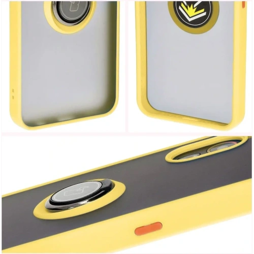 Kup Bizon Case Hybrid Ring Samsung Galaxy Xcover7 fumuriu cu un cadru galben - BIZ5627 - {ean13} - Sklep Home Screen