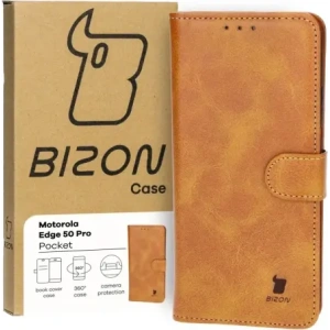 Kup Etui z klapką Bizon Case Pocket do Motorola Edge 50 Pro brązowe - BIZ5628 - {ean13} - Sklep Home Screen
