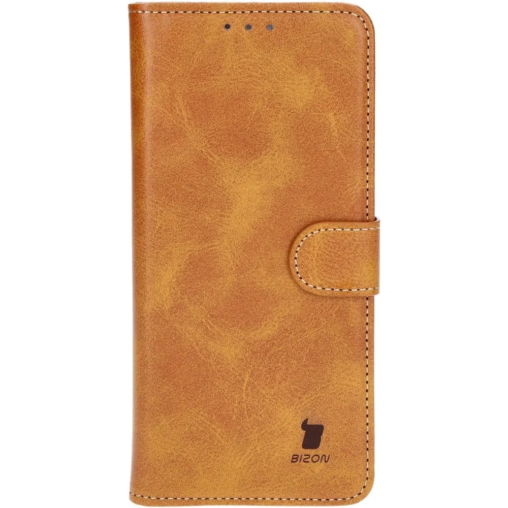 Etui z klapką Bizon Case Pocket do Motorola Edge 50 Pro brązowe