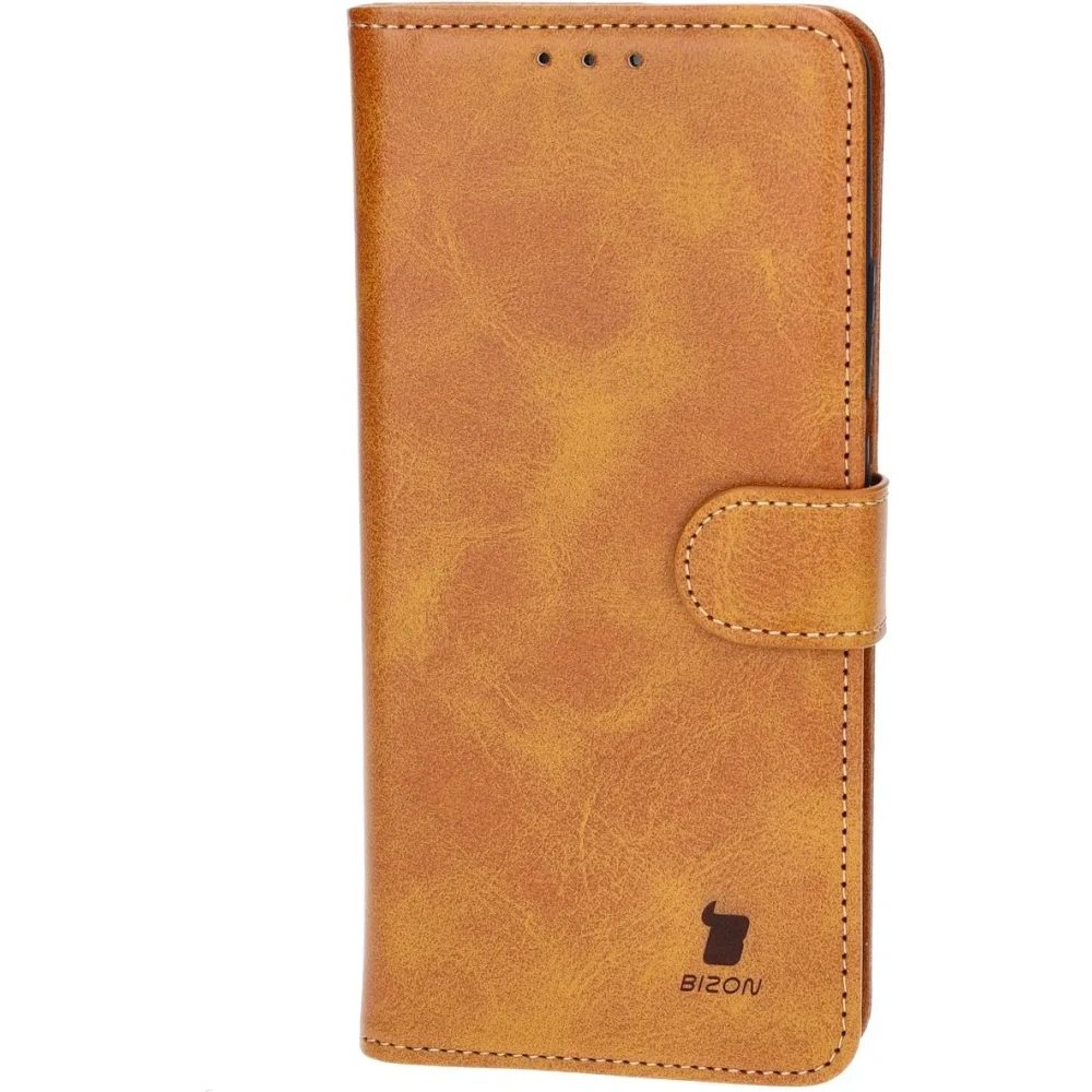 Etui z klapką Bizon Case Pocket do Motorola Edge 50 Pro brązowe