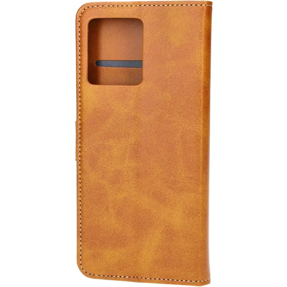 Etui z klapką Bizon Case Pocket do Motorola Edge 50 Pro brązowe