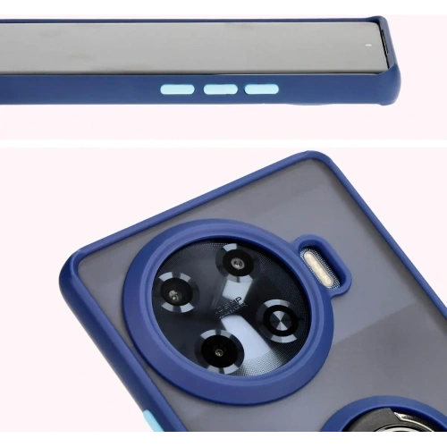 Kup Bizon Case Hybrid Gyűrű Tecno Spark 20 Pro+ füstös színben, tengerészkék kerettel - BIZ5633 - {ean13} - Sklep Home Screen