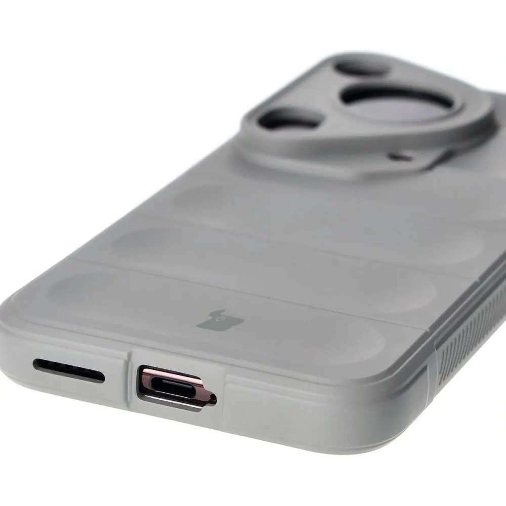 Pancerne etui Bizon Case Tur do Huawei Pura 70 Ultra jasnoszare