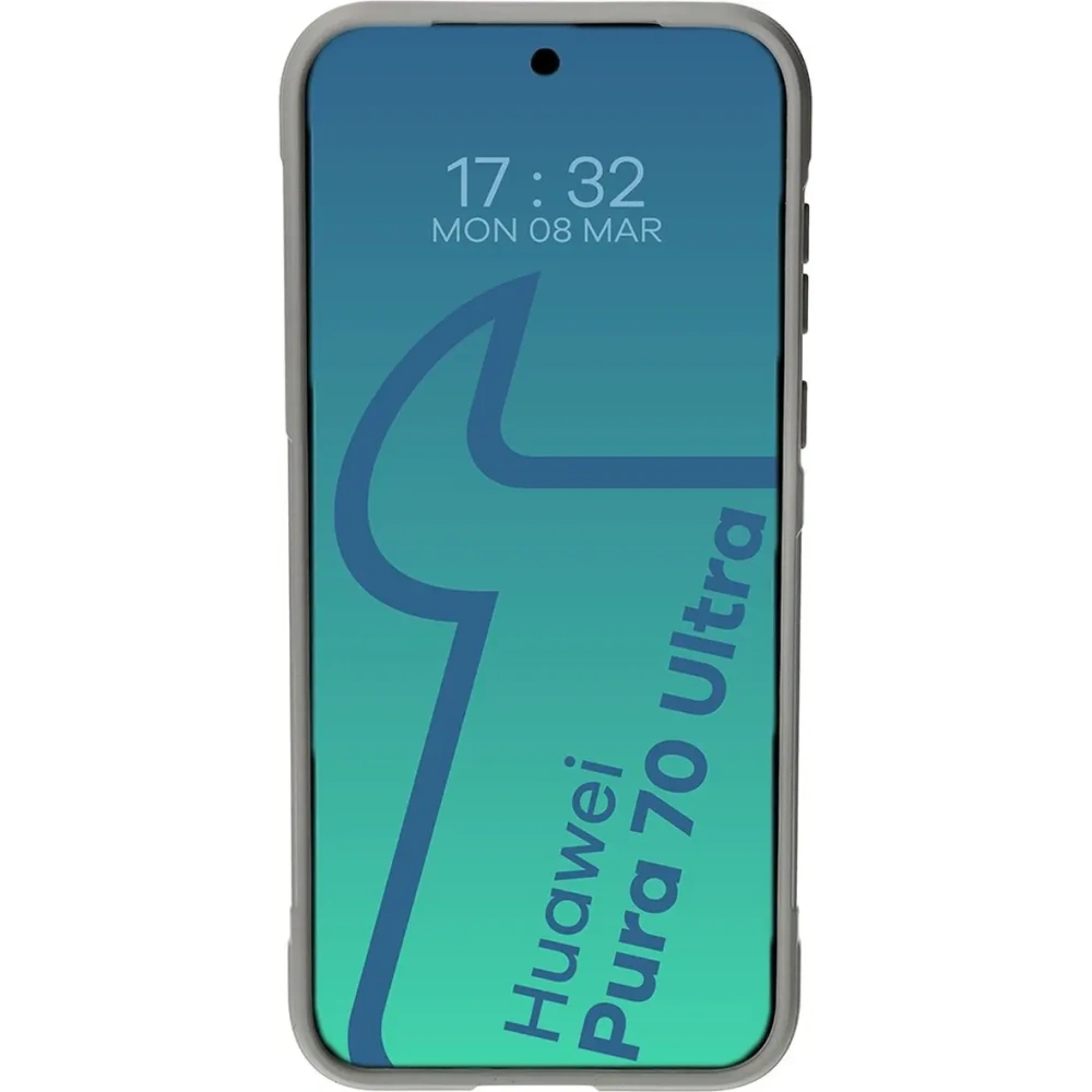 Pancerne etui Bizon Case Tur do Huawei Pura 70 Ultra jasnoszare