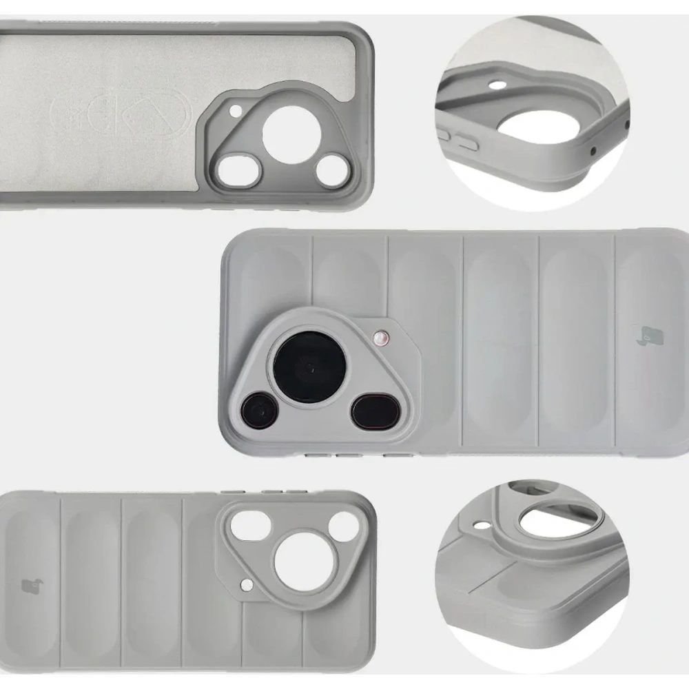 Pancerne etui Bizon Case Tur do Huawei Pura 70 Ultra jasnoszare