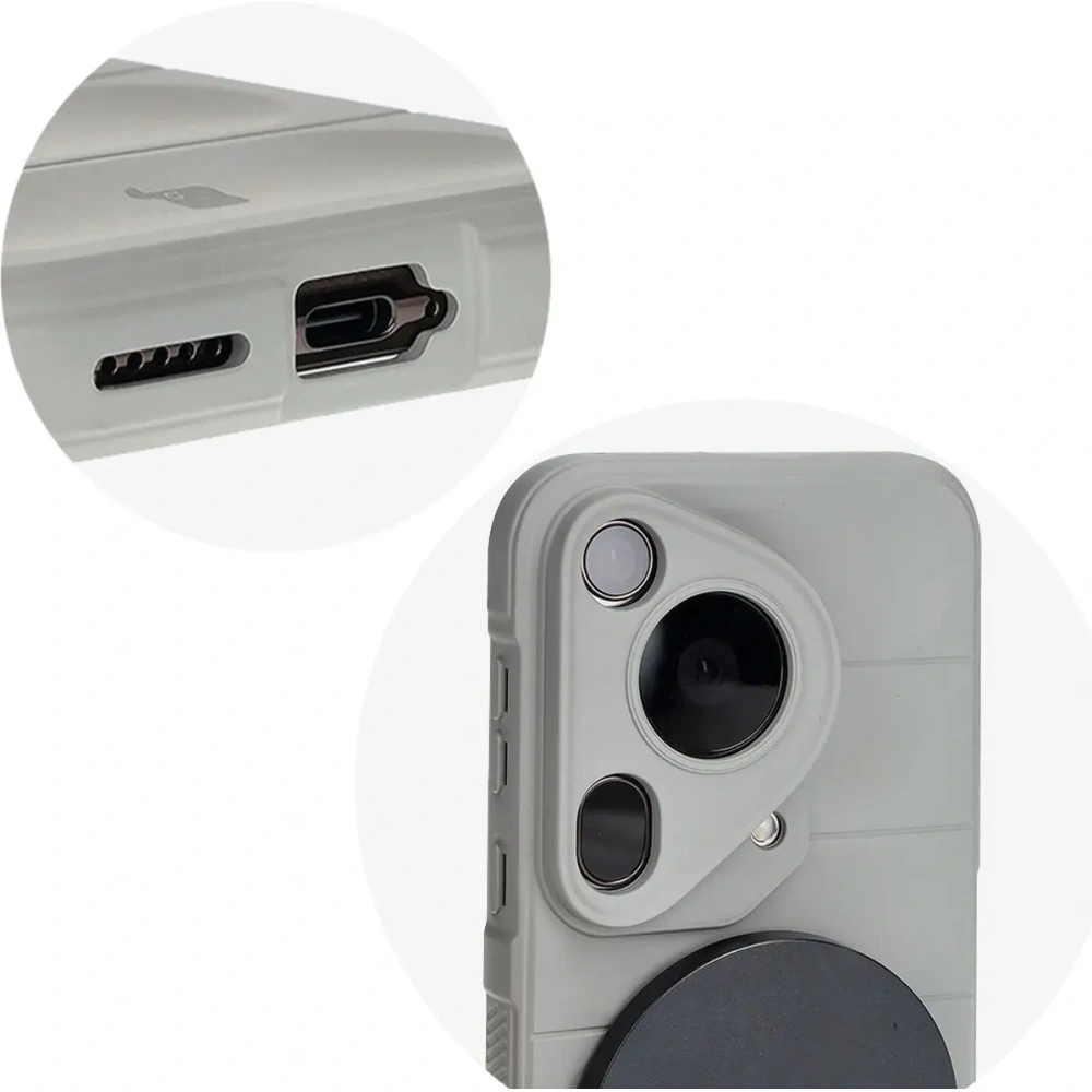 Pancerne etui Bizon Case Tur do Huawei Pura 70 Ultra jasnoszare