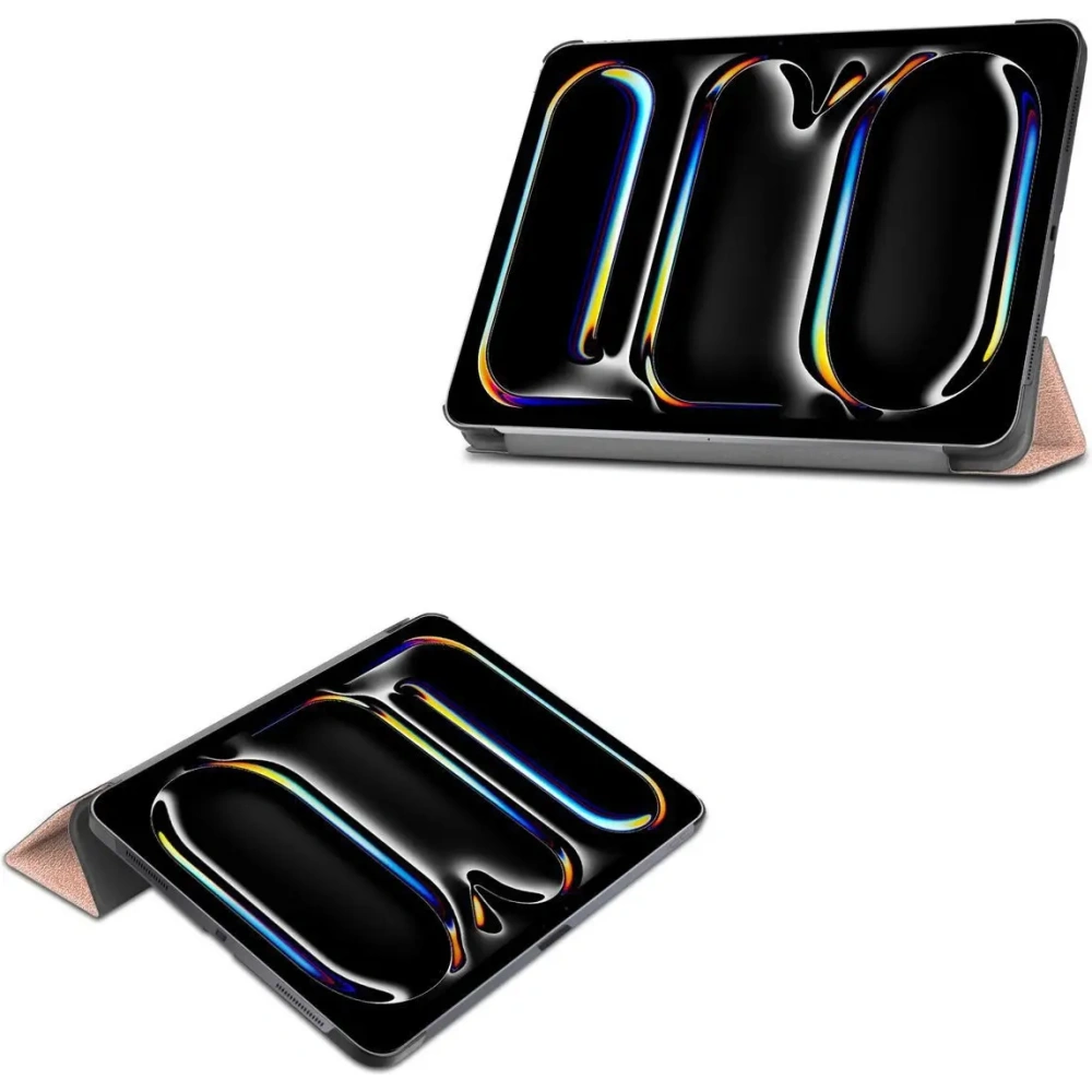 Etui Bizon Case Tab Croc do iPad Pro 11" 5 gen. 2024 różowozłote