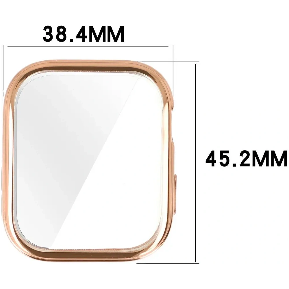 Etui z osłoną ekranu Bizon Case Watch Felipe do Huawei Watch Fit 3 różowozłote