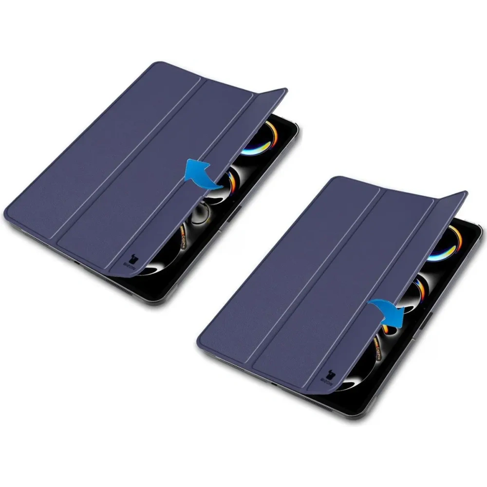 Etui Bizon Case Tab Croc do iPad Pro 11" 5 gen. 2024 granatowe