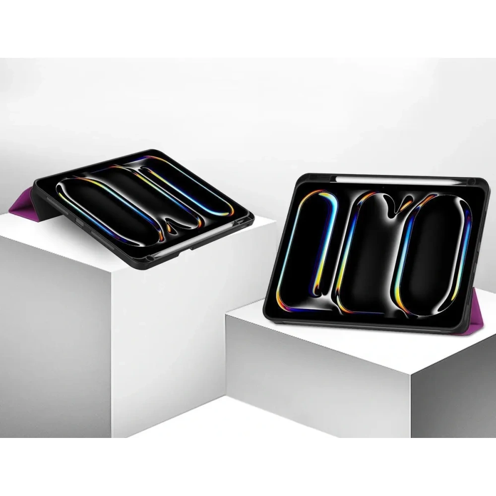 Etui Bizon Case Tab Lizard do iPad Pro 11" 5 gen. 2024 ciemnofioletowe