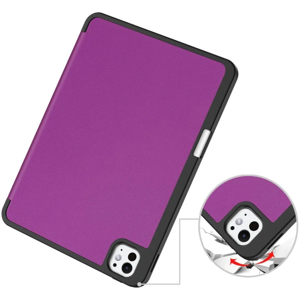 Etui Bizon Case Tab Lizard do iPad Pro 11" 5 gen. 2024 ciemnofioletowe