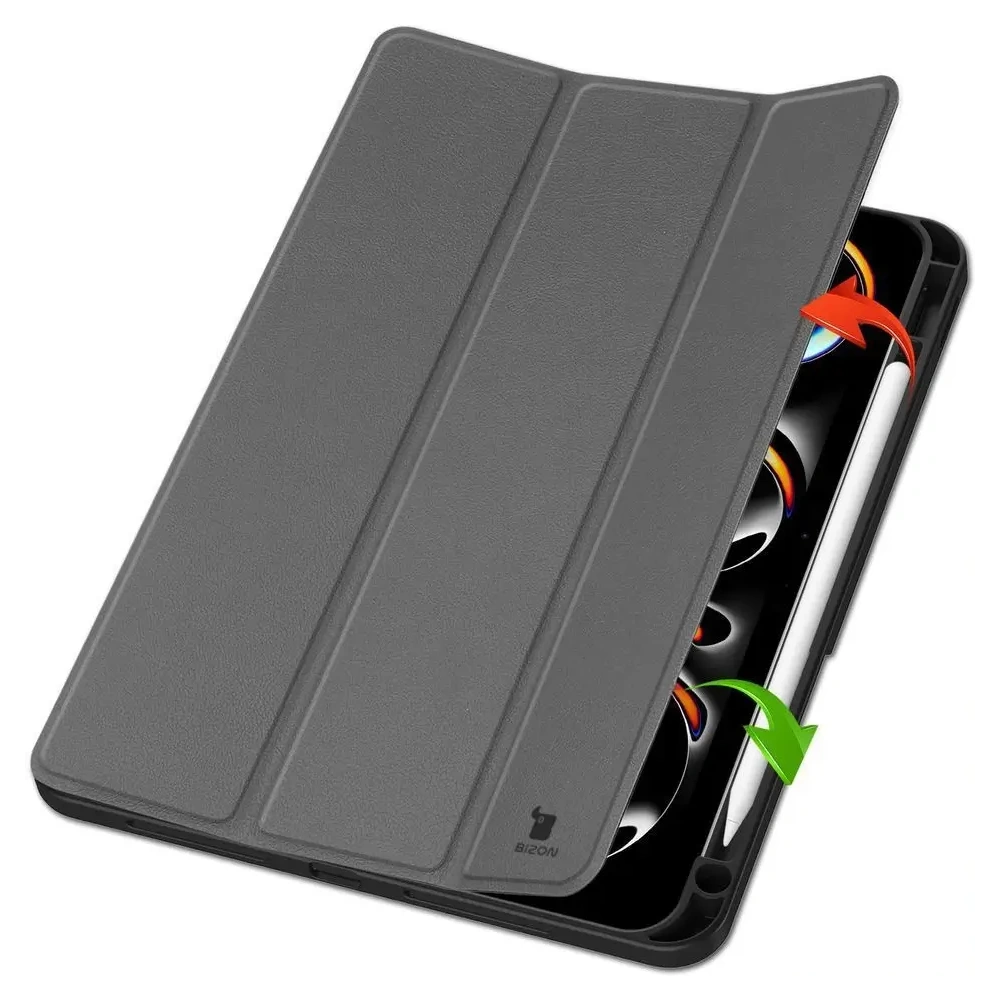 Etui Bizon Case Tab Lizard do iPad Pro 11" 5 gen. 2024 szare