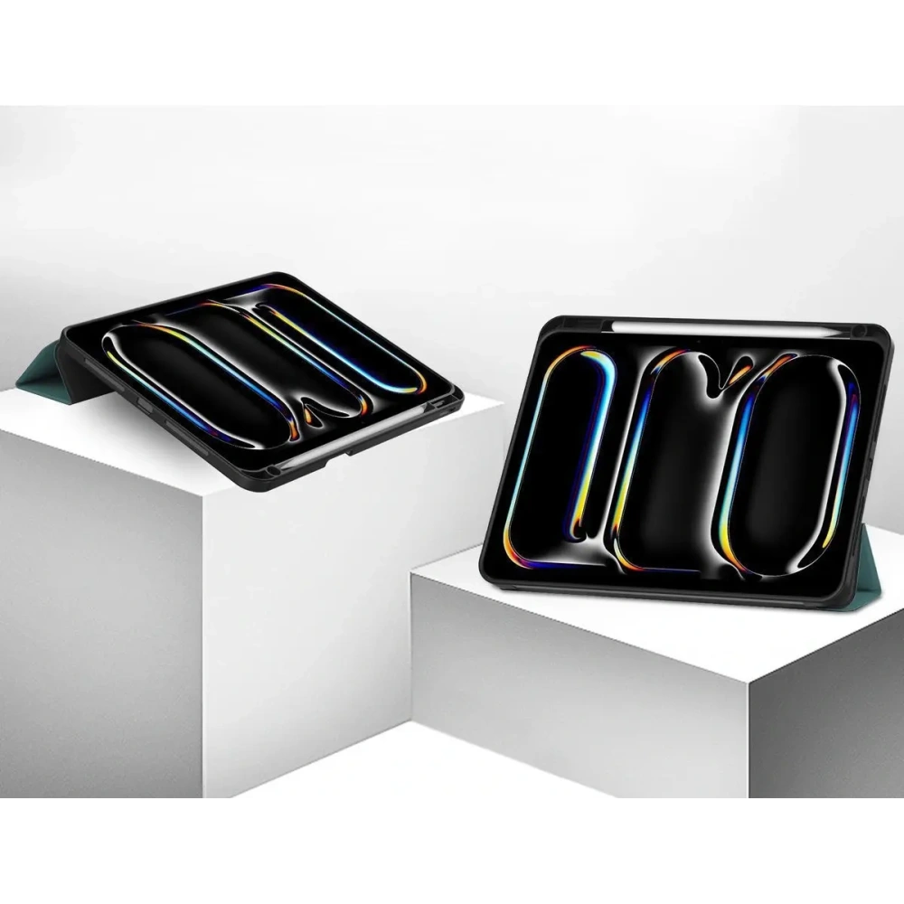 Etui Bizon Case Tab Lizard do iPad Pro 11" 5 gen. 2024 ciemnozielone