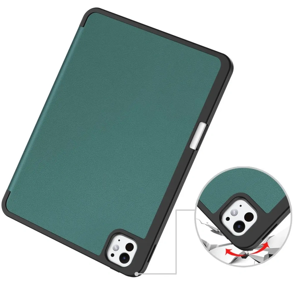 Etui Bizon Case Tab Lizard do iPad Pro 11" 5 gen. 2024 ciemnozielone