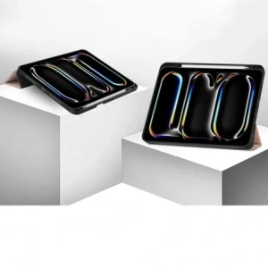 Etui Bizon Case Tab Lizard pro iPad Pro 11" 5. generace 2024 růžovo-zlaté