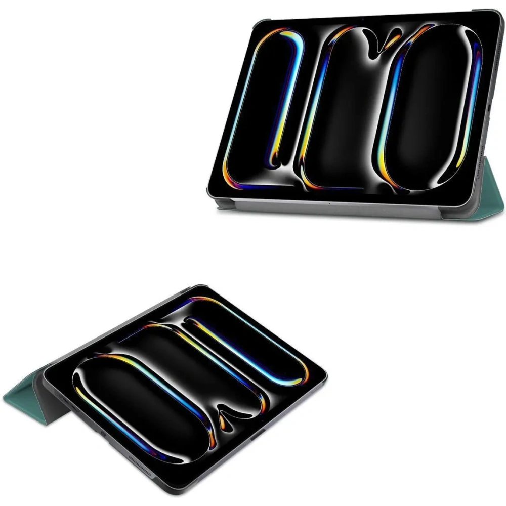 Etui Bizon Case Tab Croc do iPad Pro 13" 7 gen. 2024 ciemnozielone