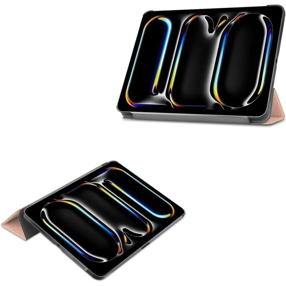 Etui Bizon Case Tab Croc do iPad Pro 13" 7 gen. 2024 różowozłote