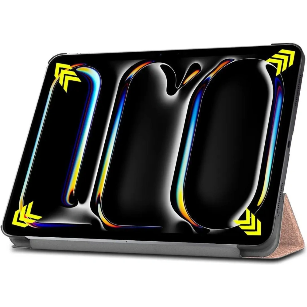 Etui Bizon Case Tab Croc do iPad Pro 13" 7 gen. 2024 różowozłote