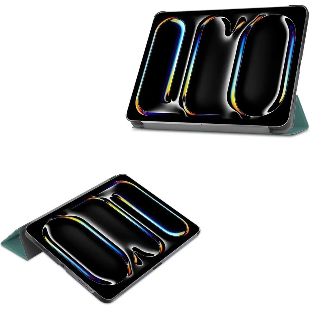 Etui Bizon Case Tab Croc do iPad Pro 11" 5 gen. 2024 ciemnozielone