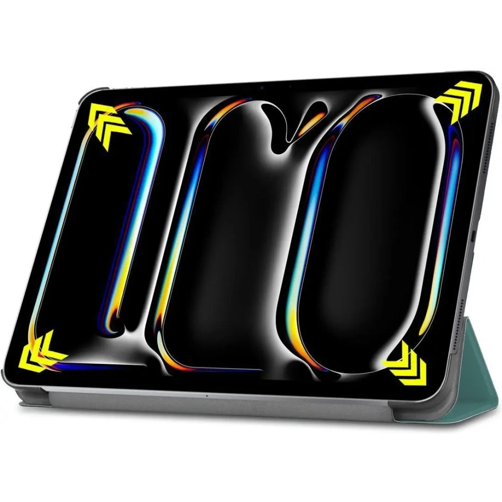 Etui Bizon Case Tab Croc do iPad Pro 11" 5 gen. 2024 ciemnozielone