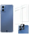 Etui + 2x sklo na obrazovku + objektiv Bizon Case Clear Pack pro Motorola Moto G34 5G průhledné