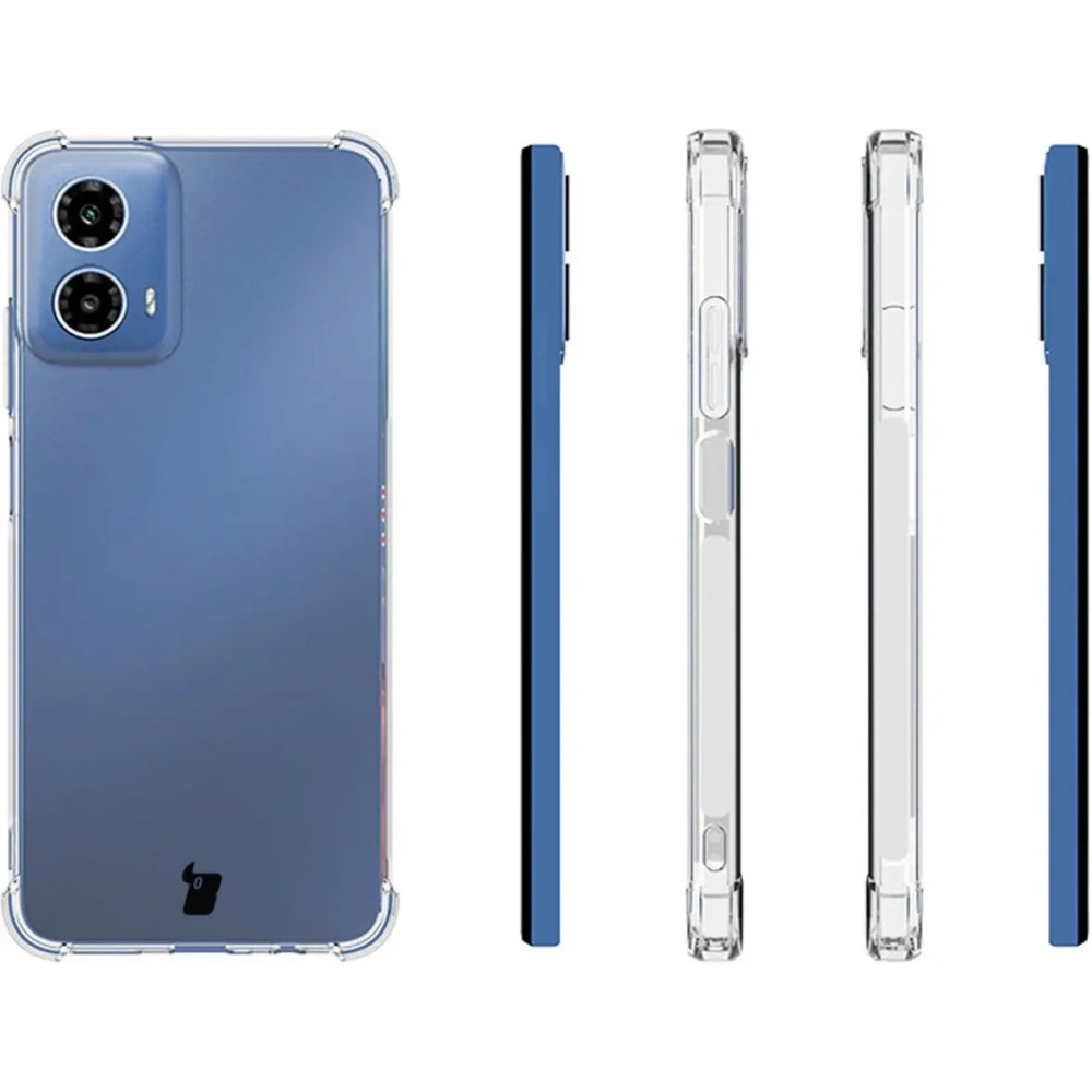 Etui + 2x szkło na ekran + obiektyw Bizon Case Clear Pack do Motorola Moto G34 5G przezroczyste