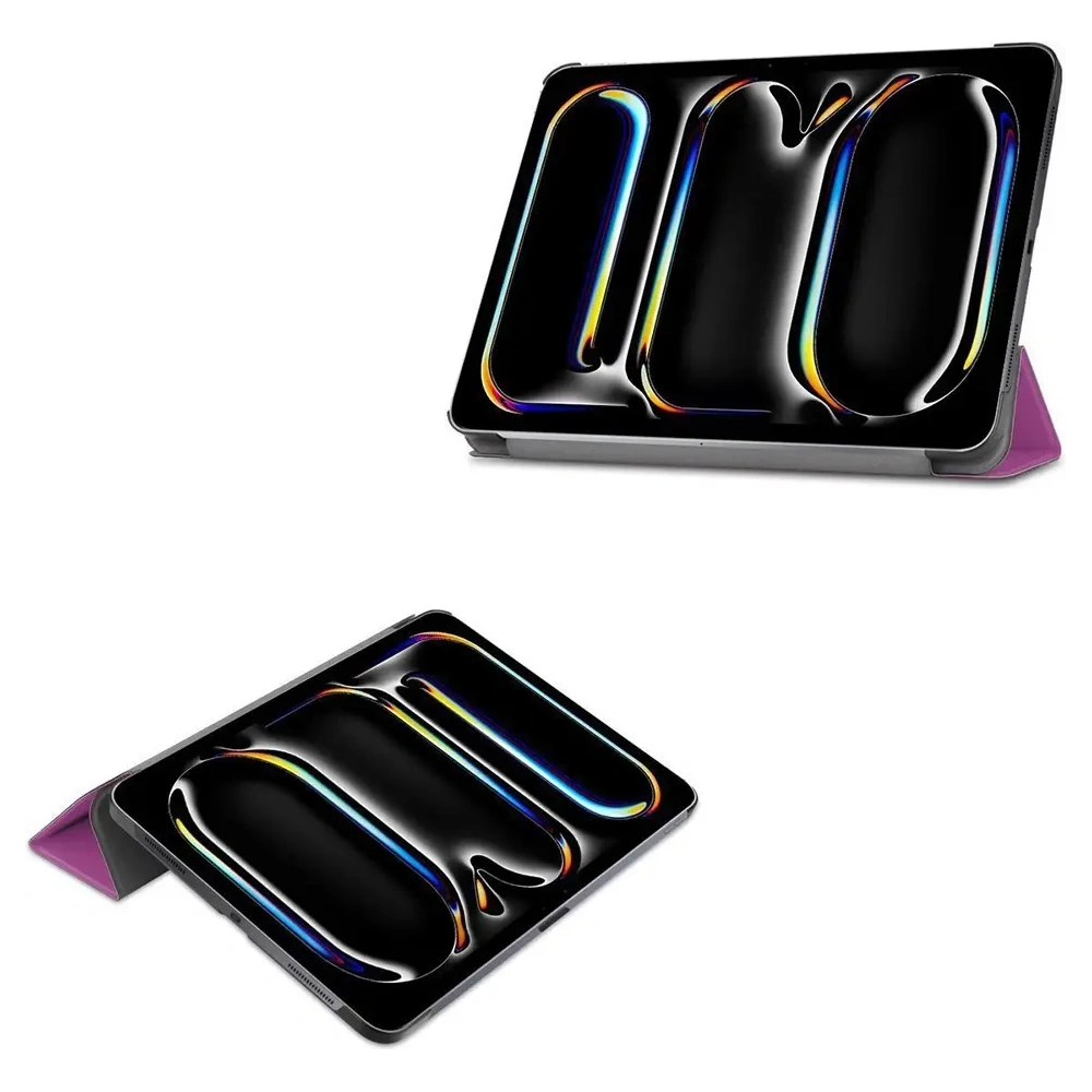 Etui Bizon Case Tab Croc do iPad Pro 11" 5 gen. 2024 ciemnofioletowe