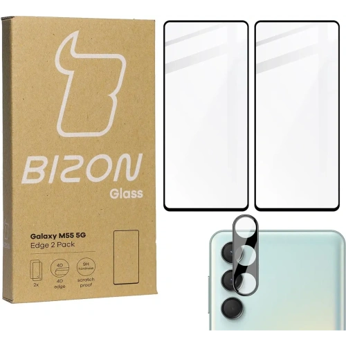 Kup BIZON Edge 2x sticlă de ecran + sticlă de cameră Samsung Galaxy M55 5G - BIZ5676 - {ean13} - Sklep Home Screen