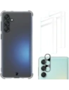 Etui + 2x szkło na ekran + obiektyw Bizon Case Clear Pack do Samsung Galaxy M55 5G przezroczyste