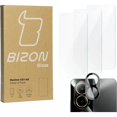 Kup BIZON Clear 3x képernyőüveg + kameraüveg Realme C67 4G-hez - BIZ5107 - {ean13} - Sklep Home Screen