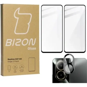 Kup BIZON Edge 2x képernyő üveg + kamera üveg Realme C67 4G-hez - BIZ5108 - {ean13} - Sklep Home Screen