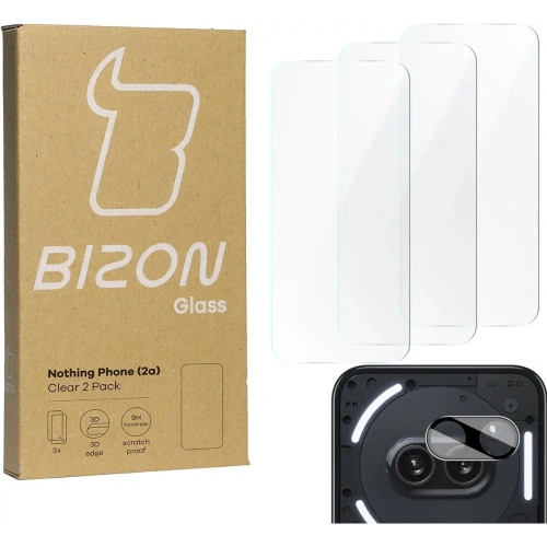 Kup BIZON Clear 3x Bildschirmglas + Kameraglas Nothing Phone (2a) - BIZ5680 - {ean13} - Sklep Home Screen