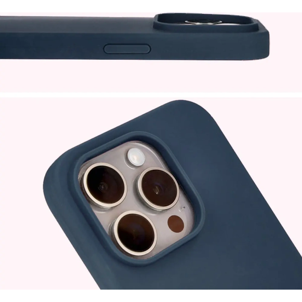 Silikonowe etui Bizon Soft Case do Apple iPhone 14 Pro ciemnoniebieskie