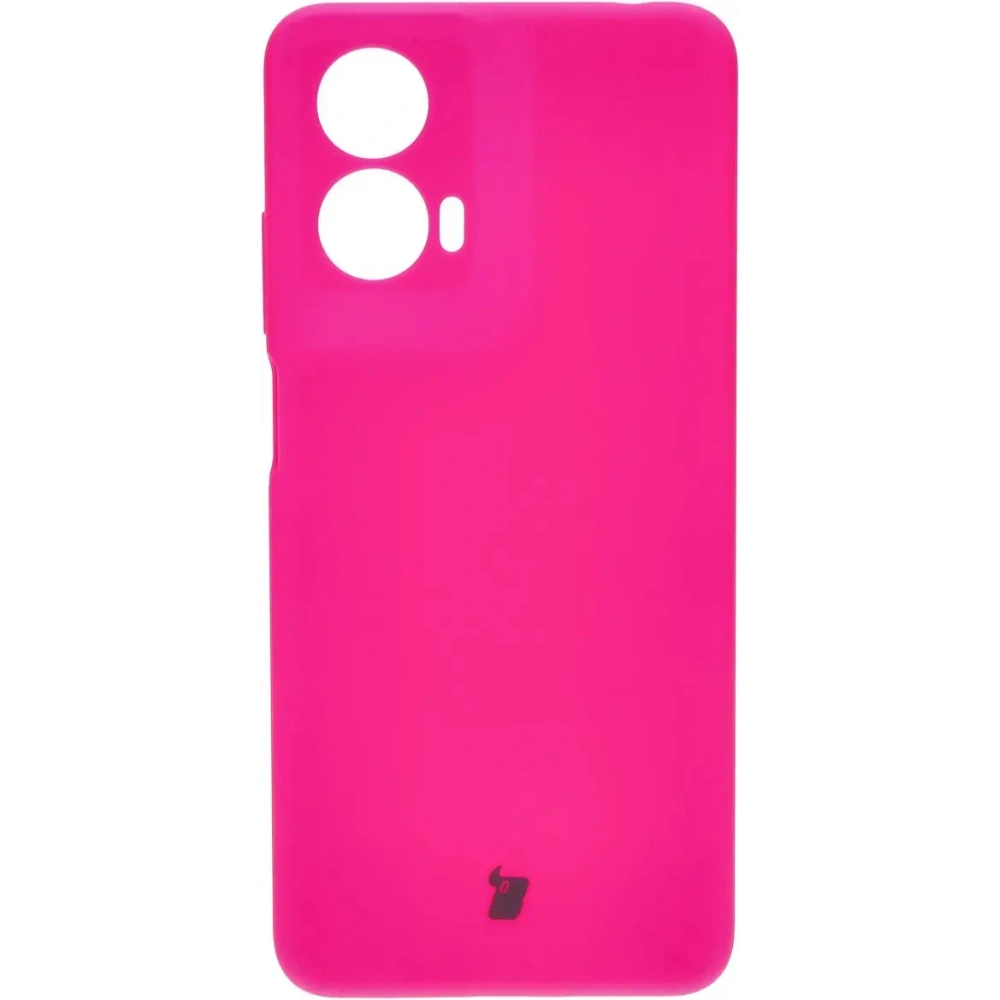 Silikonowe etui Bizon Soft Case do Motorola Moto G24 / G24 Power neonowo-różowe