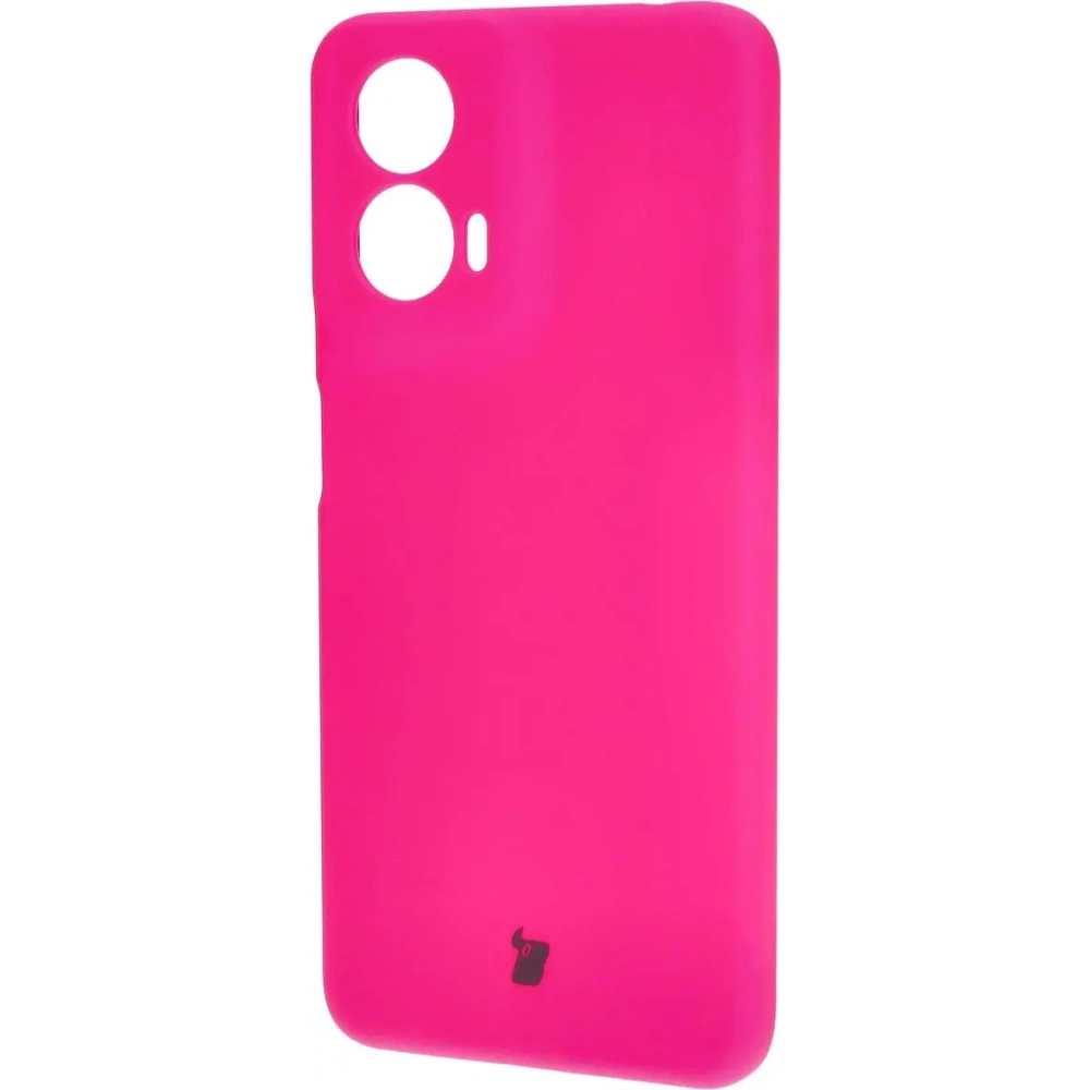 Silikonowe etui Bizon Soft Case do Motorola Moto G24 / G24 Power neonowo-różowe
