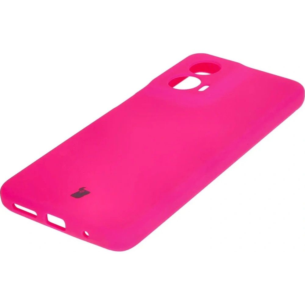 Silikonowe etui Bizon Soft Case do Motorola Moto G24 / G24 Power neonowo-różowe