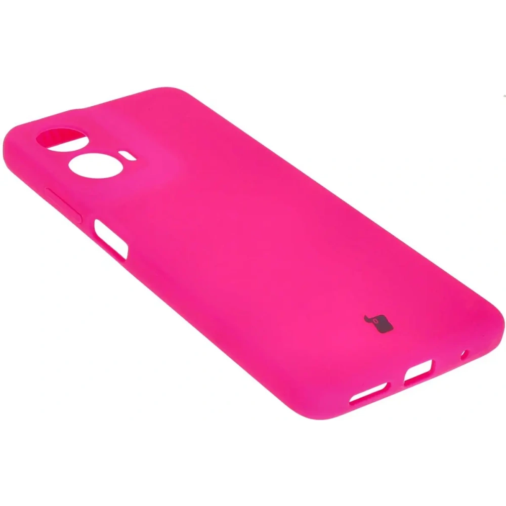 Silikonowe etui Bizon Soft Case do Motorola Moto G24 / G24 Power neonowo-różowe
