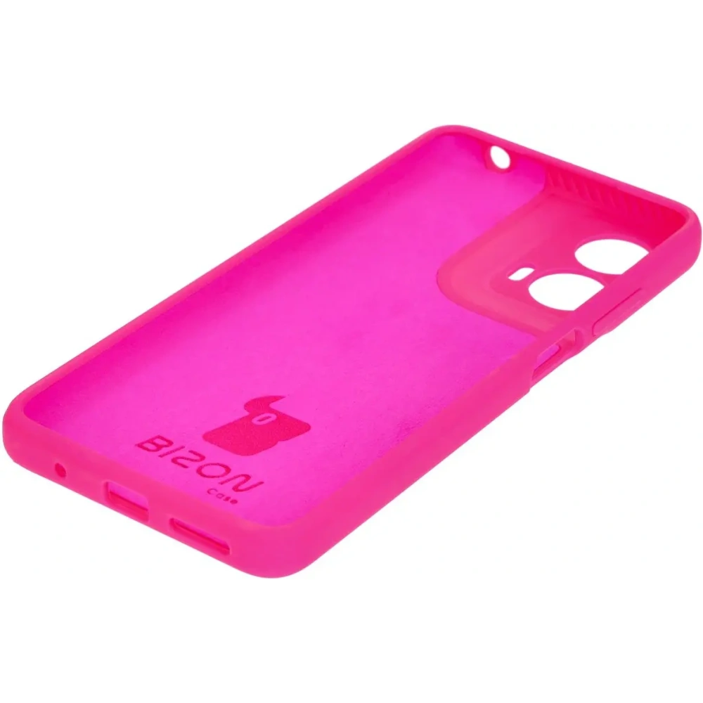 Silikonowe etui Bizon Soft Case do Motorola Moto G24 / G24 Power neonowo-różowe