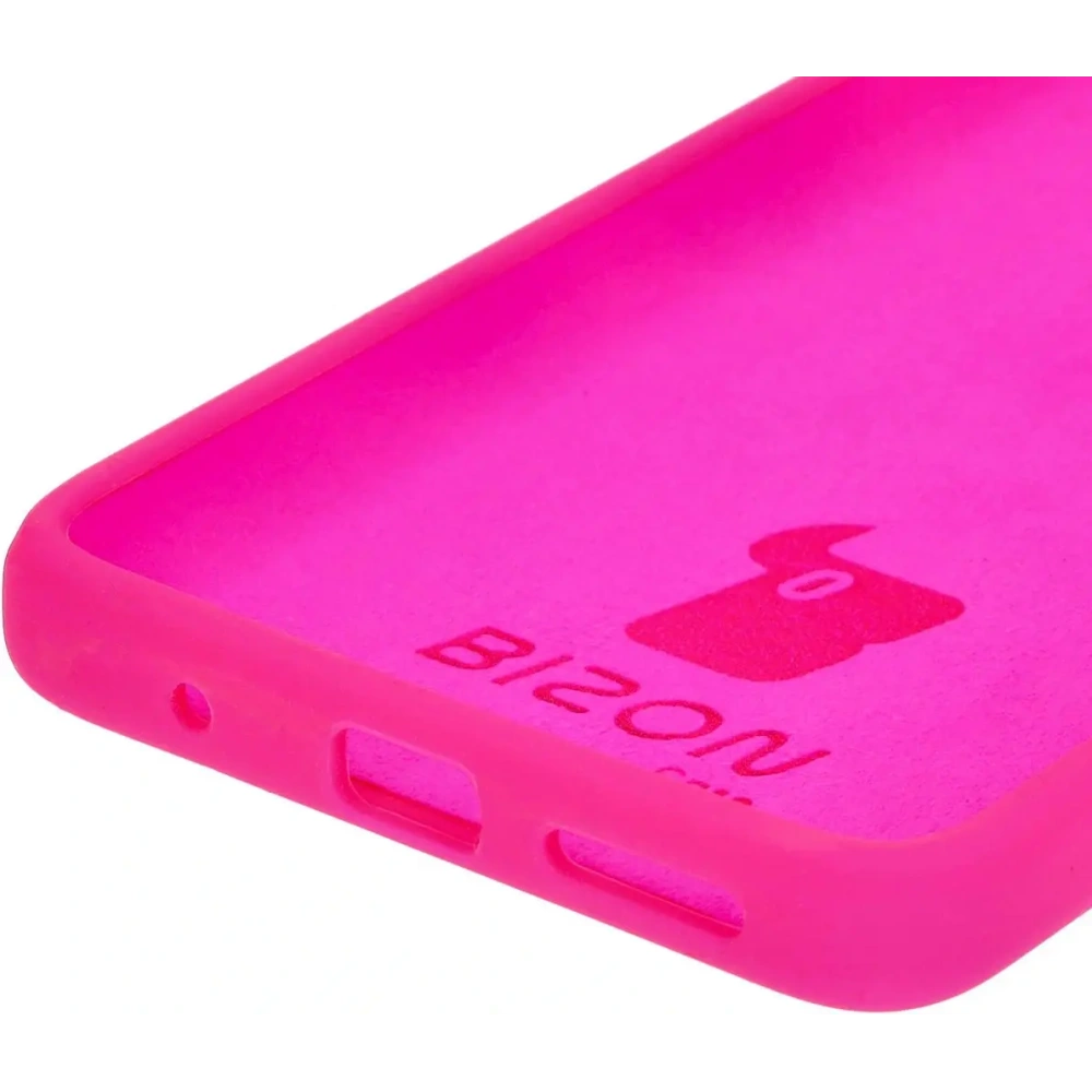 Silikonowe etui Bizon Soft Case do Motorola Moto G24 / G24 Power neonowo-różowe