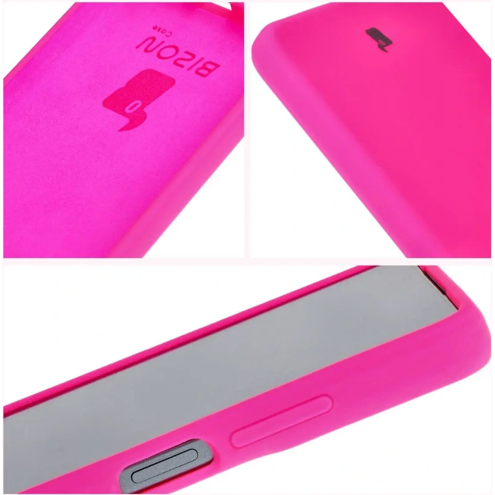 Silikonowe etui Bizon Soft Case do Motorola Moto G24 / G24 Power neonowo-różowe