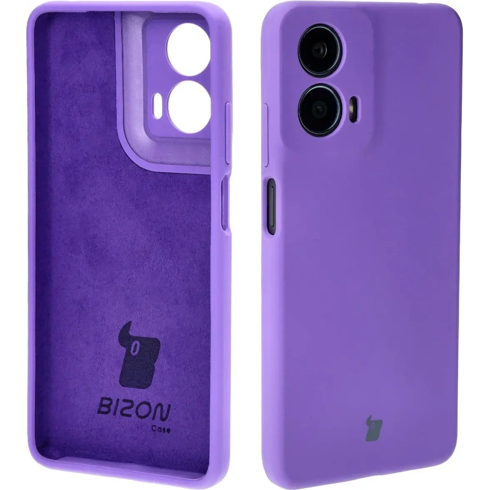 Silikonowe etui Bizon Soft Case do Motorola Moto G24 / G24 Power fioletowe