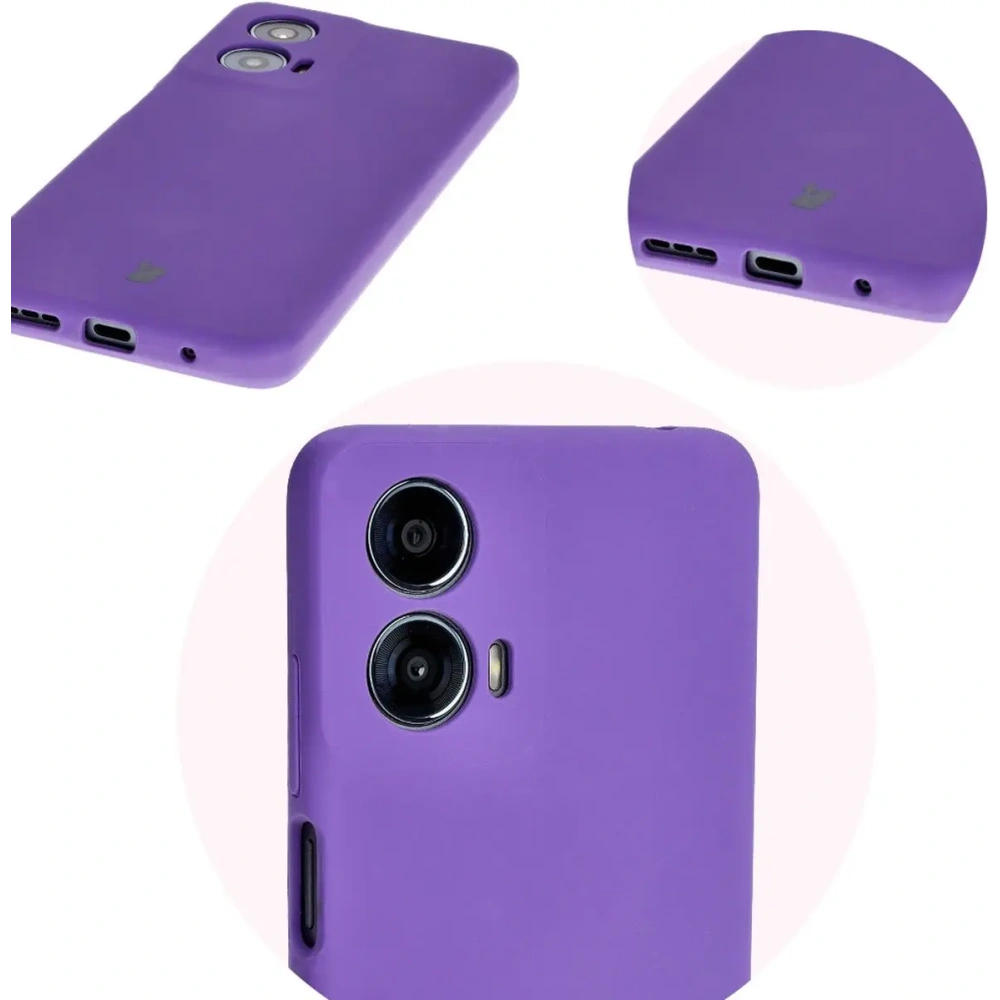 Silikonowe etui Bizon Soft Case do Motorola Moto G24 / G24 Power fioletowe