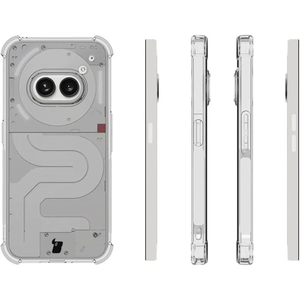 Etui + 2x szkło na ekran + obiektyw Bizon Case Clear Pack do Nothing Phone (2a) przezroczyste