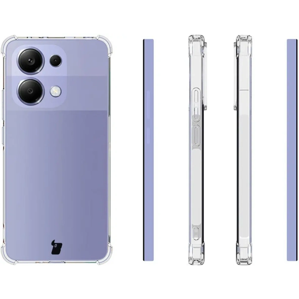 Etui + 2x szkło na ekran Bizon Case Clear Pack do Xiaomi Redmi Note 13 4G przezroczyste