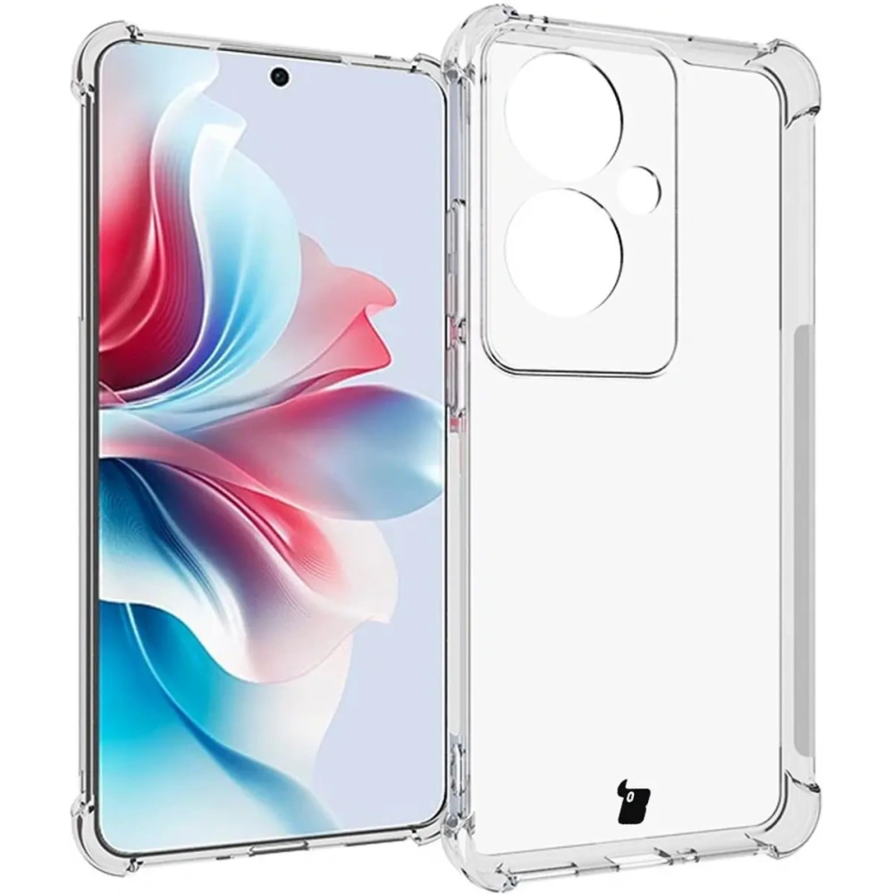 Etui + 2x folia Bizon Case Clear Pack do Oppo Reno11 F 5G przezroczyste