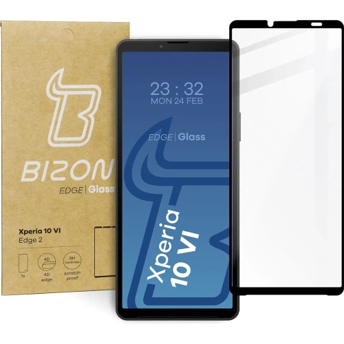 Buy Bizon Glass Edge 2 Sony Xperia 10 VI black - BIZ5176 - {ean13} - Home Screen Store Europe